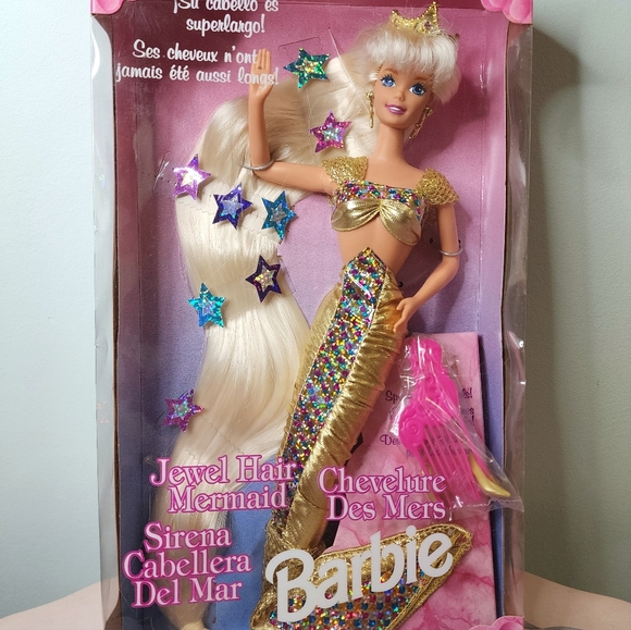Barbie Jewel Hair Mermaid, 1995 Year, LongHair, Vintage Barbie , Old Barbie Doll - Picture 5 of 11